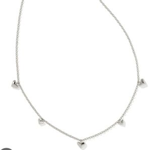 Kendra Scott NWT Phoebe Necklace,dainty🩶 andGift Bag,box,elastic bow,soft pouch